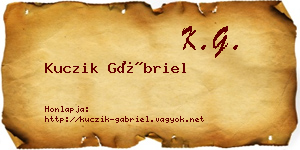 Kuczik Gábriel névjegykártya